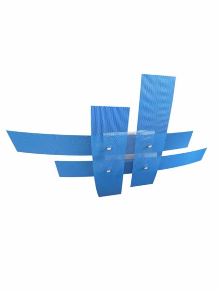 Plafoniera Moderna Azzurro 4 Luci  Metallo
