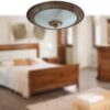 Plafoniera Ottone Lavorato Oro Satinato cm 50 - immagine 3