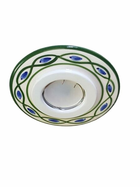 Faretto Incasso Ceramica Decoro Verde