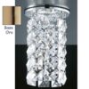 Faretto Oro Lucido Strass Quadrati Asfour Cristallo