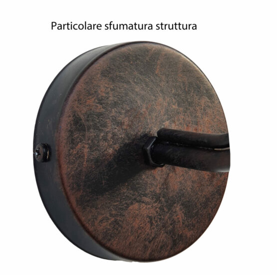 Applique Ceramica Decorata a Mano Plissè Marrone - immagine 4